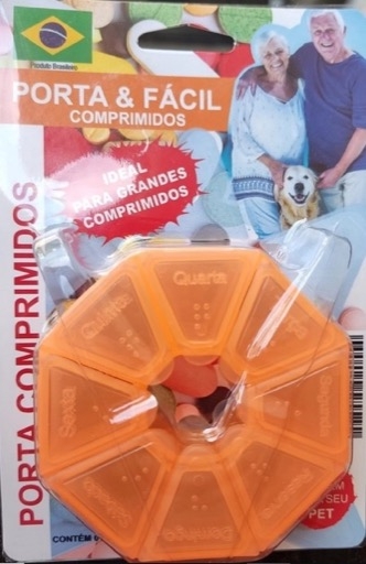 PORTA COMPRIMIDO 8 COMPARTIMENTO PORTA&FACIL COR SORTIDA - comprar online