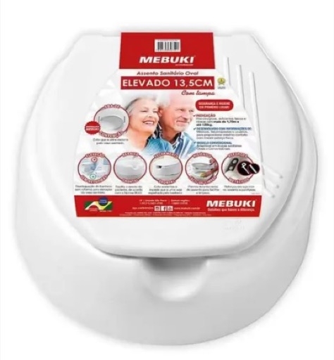 ASSENTO SANITARIO ELEVADO 13,5CM MEBUKI