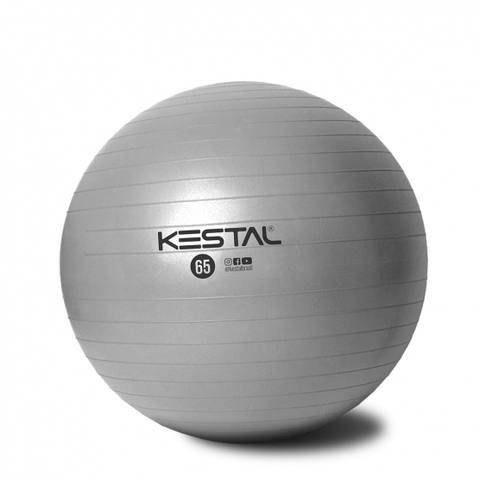 BOLA DE PILATES 65CM CINZA KESTAL