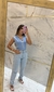 Calça Jeans clara MOM na internet