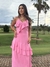 Vestido Babado Rosa na internet