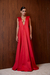 Vestido longo amplo acetinado