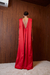 Vestido longo amplo acetinado - comprar online