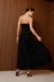 Vestido midi tomara que caia mix alfaiataria e cetim - comprar online