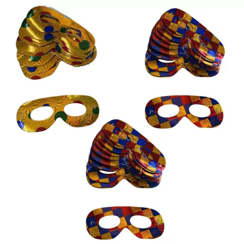 Combo 3 Pacote Mascara Holografica Carnaval Festa Decoração