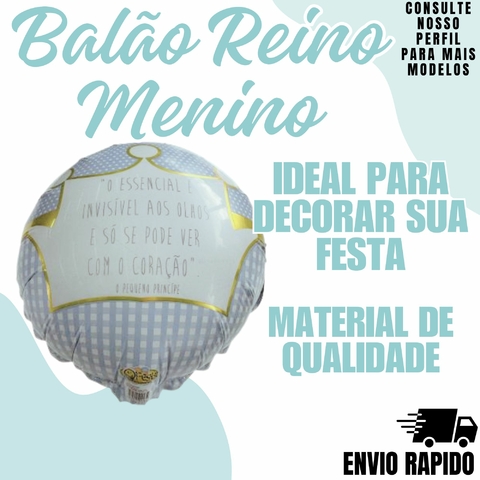 Balao Reino Menino Festas Eventos Enfeite Decoraçao