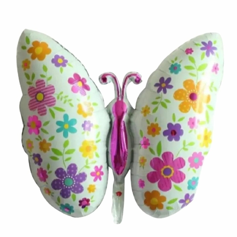 Balão Metalizado Borboleta 91x69,5cm C/1un Festa Decoração