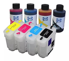 Cartuchos Recargables Para Plotter Hp 500 Tinta Alemana Ocp