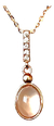 Dije Enjoyas Jewels Lágrima Plata Oro Cuarzo Rosa