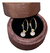 Aros Michely Plata 925 Bañado Oro 18k Cuarzo Rosa - Enjoyas Jewels