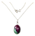 Dije Enjoyas Jewels Ovalado Plata Rubí Zoisita - Enjoyas Jewels