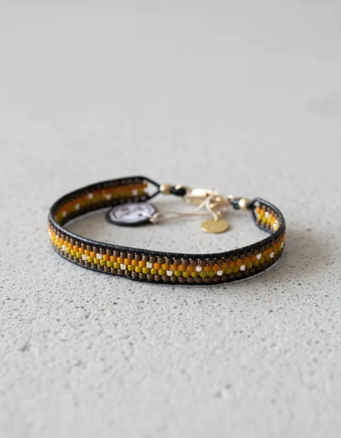 Pulsera Ocaso HIlo Oro 18k Miyuki