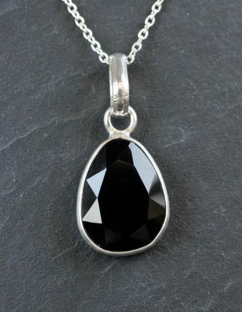 Dije Enjoyas Jewels Asimétrico Plata 925 Ónix