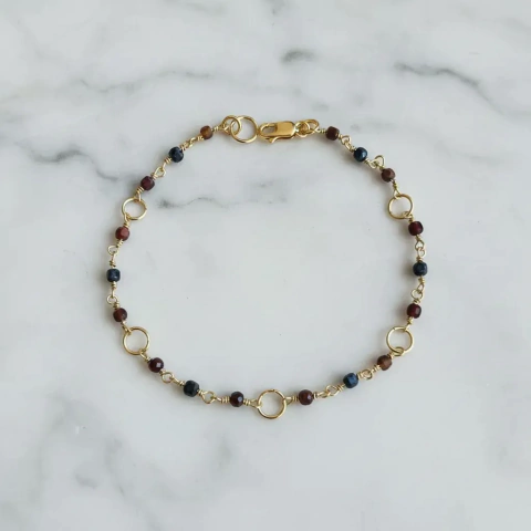 Pulsera Solaris Plata Oro 18k Piedra Sol