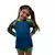 Remeras UV Mangas Largas Azul con Flores - comprar online