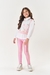 CONJUNTO INFANTIL MENINA COLETE E LEGGING HOLOGRAFICA ROSA CINTI - comprar online