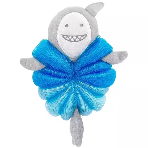 ESPONJA PARA BANHO AMIGOS MARINHOS TUBARAO BUBA