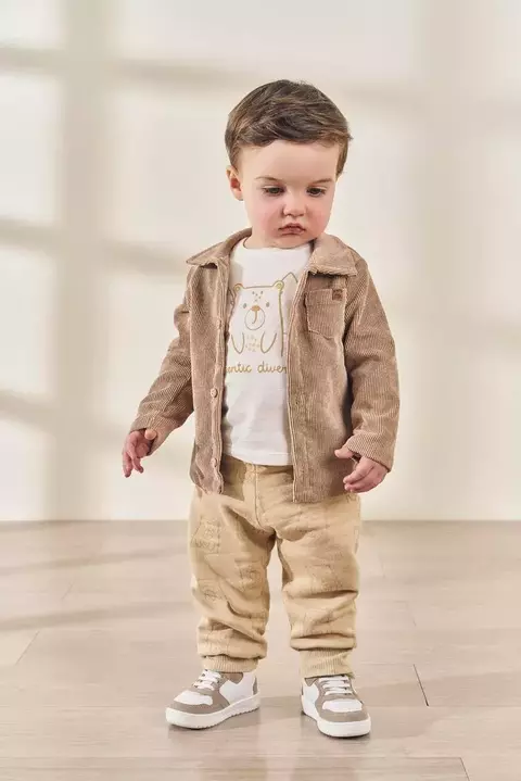 TRIO BEBÊ MENINO AUTHENTIC BEGE DIVERTTO