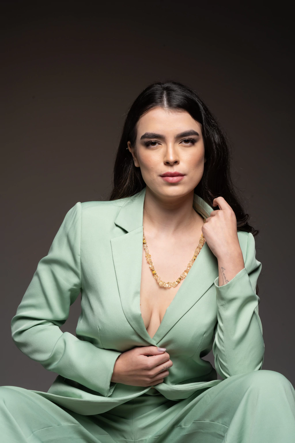 Colar Quartzo Amarelo