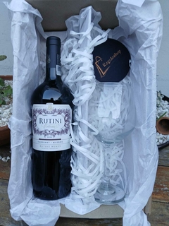 BOX RUTINI CABERNET/MALBEC CON COPA - comprar online