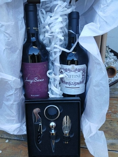 BOX RUTINI CABERNET/MALBEC Y LUIGI BOSCA MALBEC CON ESTUCHE DE ACCESORIOS - comprar online