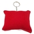 Almochaveiro 7 x 7 cm - vermelho e branco com argolinha para sublimação - pct com 5 unidades