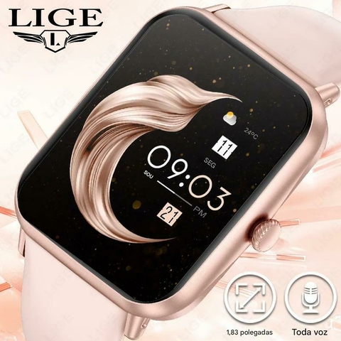 Smartwatch Fitness com Tela 1.83" Touch, Pulseira de Silicone, Monitoramento de Saúde, IP68 - comprar online