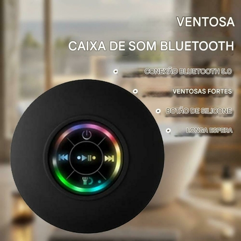 Caixa de Som Bluetooth Portátil BT06 com LED, Ventosa Estável e Som Estéreo 3D – Ideal para Casa e Viagens - comprar online