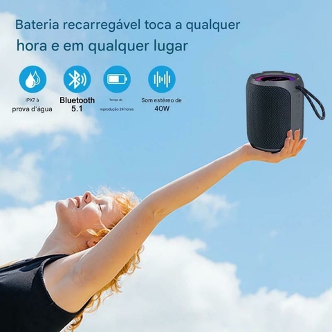 Alto-falante Portátil Bluetooth Soundage 40W - A Música em Todos os Lados! - comprar online