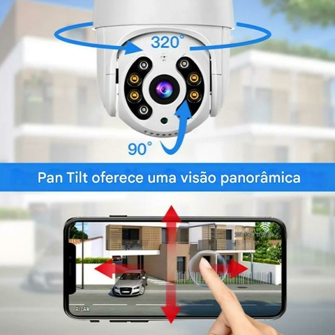 Câmera IP A8 Wifi Externa HD com Sensor de Movimento PTZ Speed Dome - comprar online