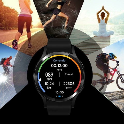 Smartwatch Redondo com Chamadas Bluetooth, Monitor Cardíaco e Estilo Fashion | Android e iOS - comprar online