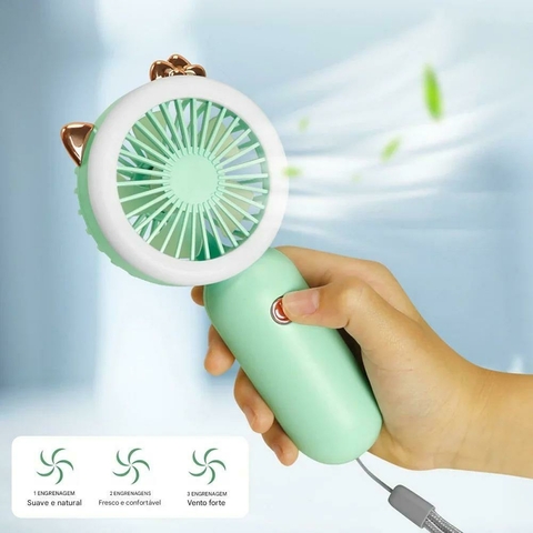 Mini Ventilador Portátil USB Recarregável – O Refresco que Você Merece! - comprar online