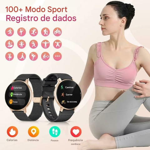 Relógio Inteligente Feminino Bluetooth – Seu Estilo e Saúde em Harmonia! - comprar online
