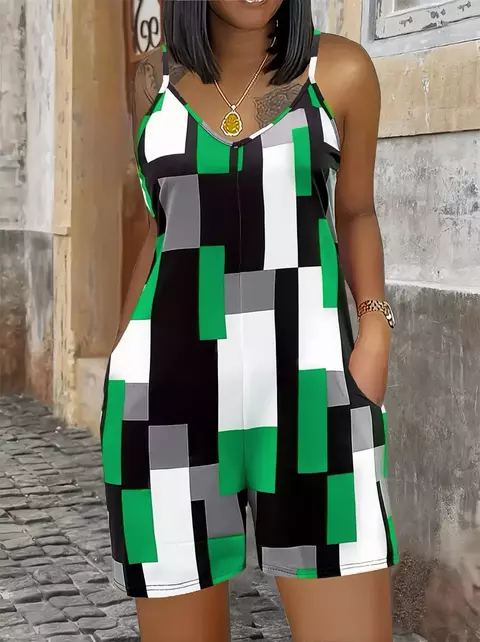 Macacão Feminino de Verão Listrado – Elegância e Conforto para os Dias Quentes - comprar online