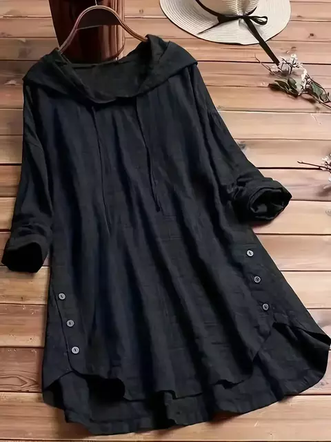 Camisa Feminina Casual com Capuz - Estilo e Conforto para Todas as Ocasiões!