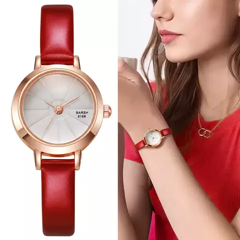Relógio Feminino Elegante com Pulseira de Couro – Design Moderno e Sofisticado - comprar online
