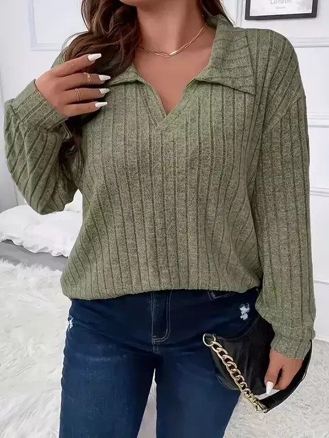 Blusa Feminina Plus Size: Estilo Casual e Conforto para o Outono/Inverno!