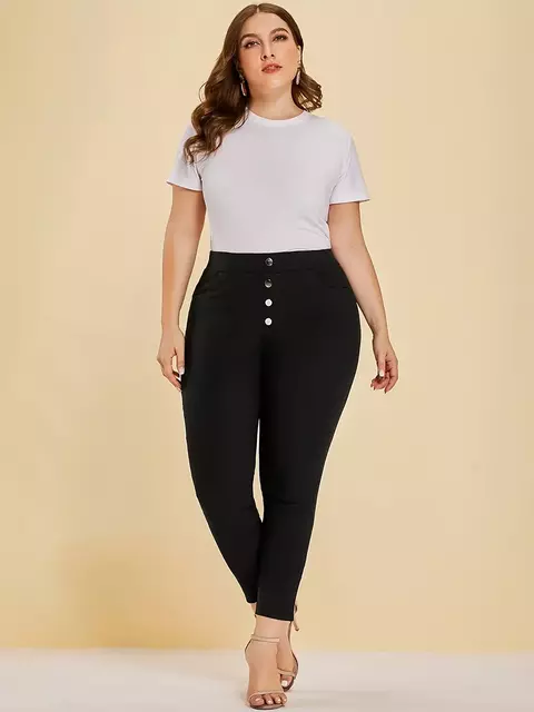 Calça Plus Size Cintura Extrema Estilo Quadril - O Conforto e Estilo Que Você Merece!