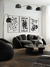 Kit 3 Quadros Decorativos Lucky You 777 Preto Moderno