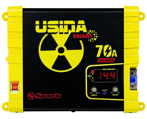 Fonte Automotiva Usina 70a Smart Bivolt Com Voltímetro 12v