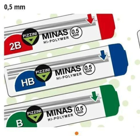 MINAS 0.7MM 2B ESTUCHE X12 UNIDADES PIZZINI - S730