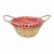 CANASTA PANERA DE MIMBRE REDONDA FORRADA 20X9CM - YW-5105