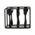 SERVILLETERO METAL NEGRO CUBIERTOS 11X10X4.5CM - YW-5167