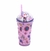 VASO ACRILICO CON TAPA DOMO Y SORBETE 450CC X UNIDAD TRENDY - 18525
