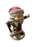 Adorno porcelana papá Noel y reno