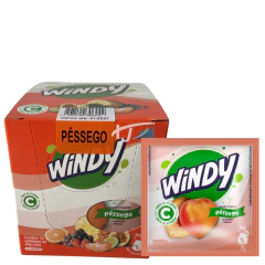 SUCO WINDY PESSEGO 25GR DISPLAY COM 15 UNIDADES