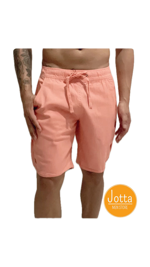 Bermuda Skinny em linho (Salmão) - comprar online