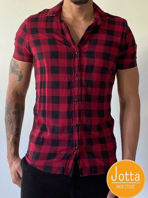 Camisa de botão - Viscose (Xadrez) - comprar online