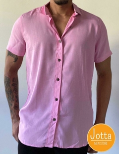 Camisa de botão - Viscose (Rosa) - comprar online