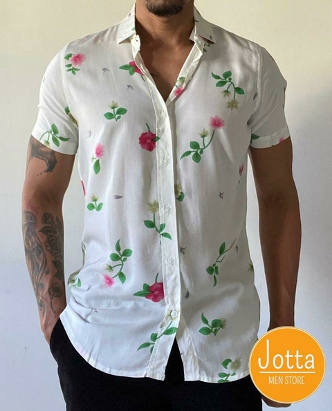 Camisa de botão - Viscose (Flores) - comprar online